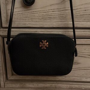 Tory Burch Black Pebbled Camera Bag